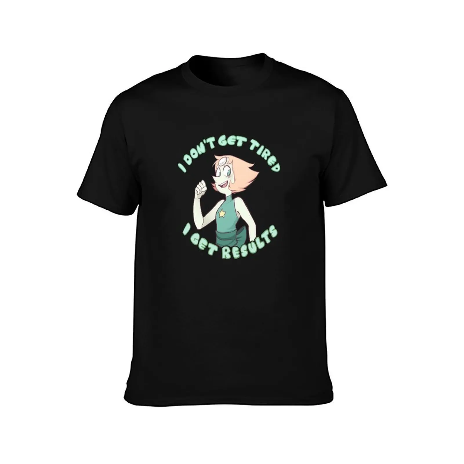I Get Results T-Shirt, Summer Casual Cotton Tee, Oversized Streetwear Tops, Vintage Graphic Print, Loose Fit Short Sleeve