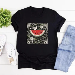 Watermelon Flag Tshirt This Is Not A Watermelon T-Shirt Short Sleeve Unisex Graphic T Shirts Love and Peace Tee Streetwear Tops