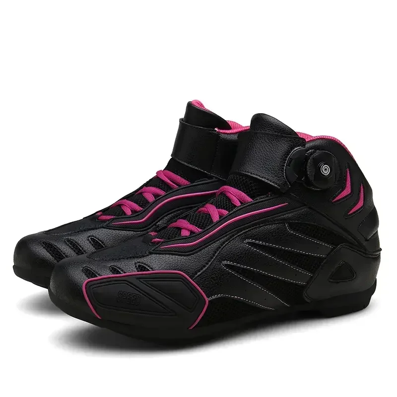

PU Leather Four Season Motorbike Riding Boots Breathable Anti Slip Motocross Boots for Men Women Outdoor Racing Riding Footwear