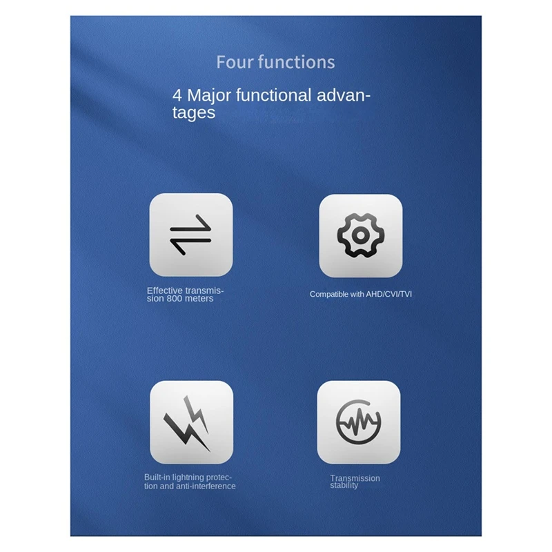 1 Channel Active Video Balun For CCTV Camera Twisted Pair Transmitter Bnclong Range For AHD TVI CVI 5/10MP