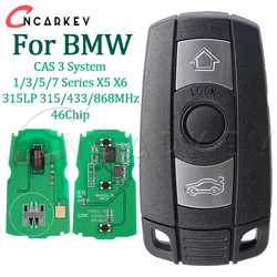 Remote Half Smart Control Key for BMW 46Chip 315LP 315/433/868MHz CAS3 System 1/3/5/7 Series X5 X6 E60 E61 E70 E71 E87 E90 Z4