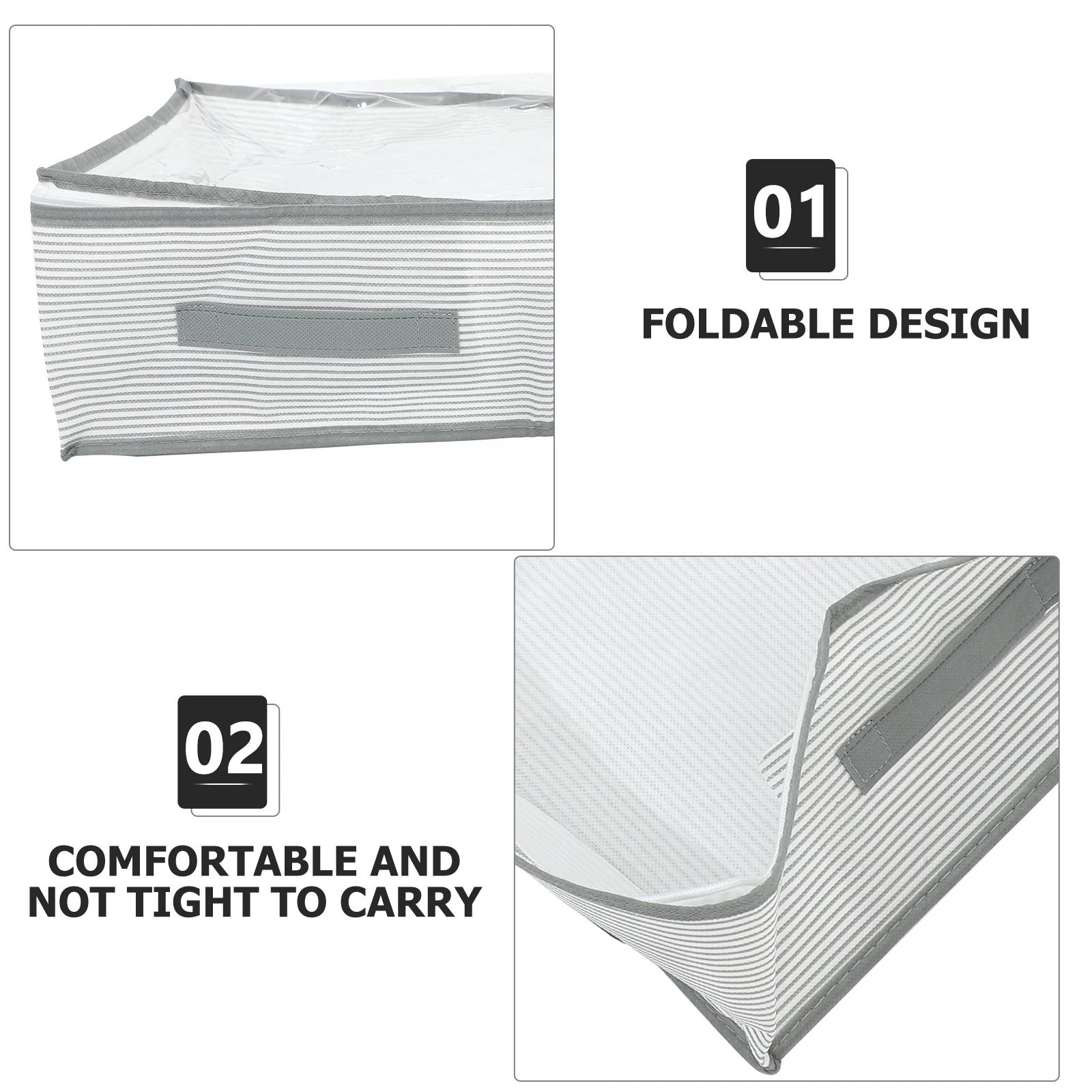 

Large Foldable Quilt Storage Bag Dustproof Organizer Reusable for Clothes Blanket Storage Bin Closet Organizer