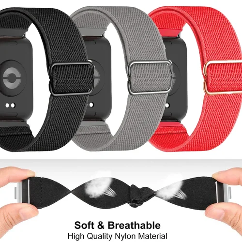 Imagen 2 del producto Nueva correa de nailon elástica para Xiaomi Mi Band 8Pro / 9Pro mujeres hombres deportes Solo trenzado correa de reloj Loop para Redmi Watch 5/Watch 4