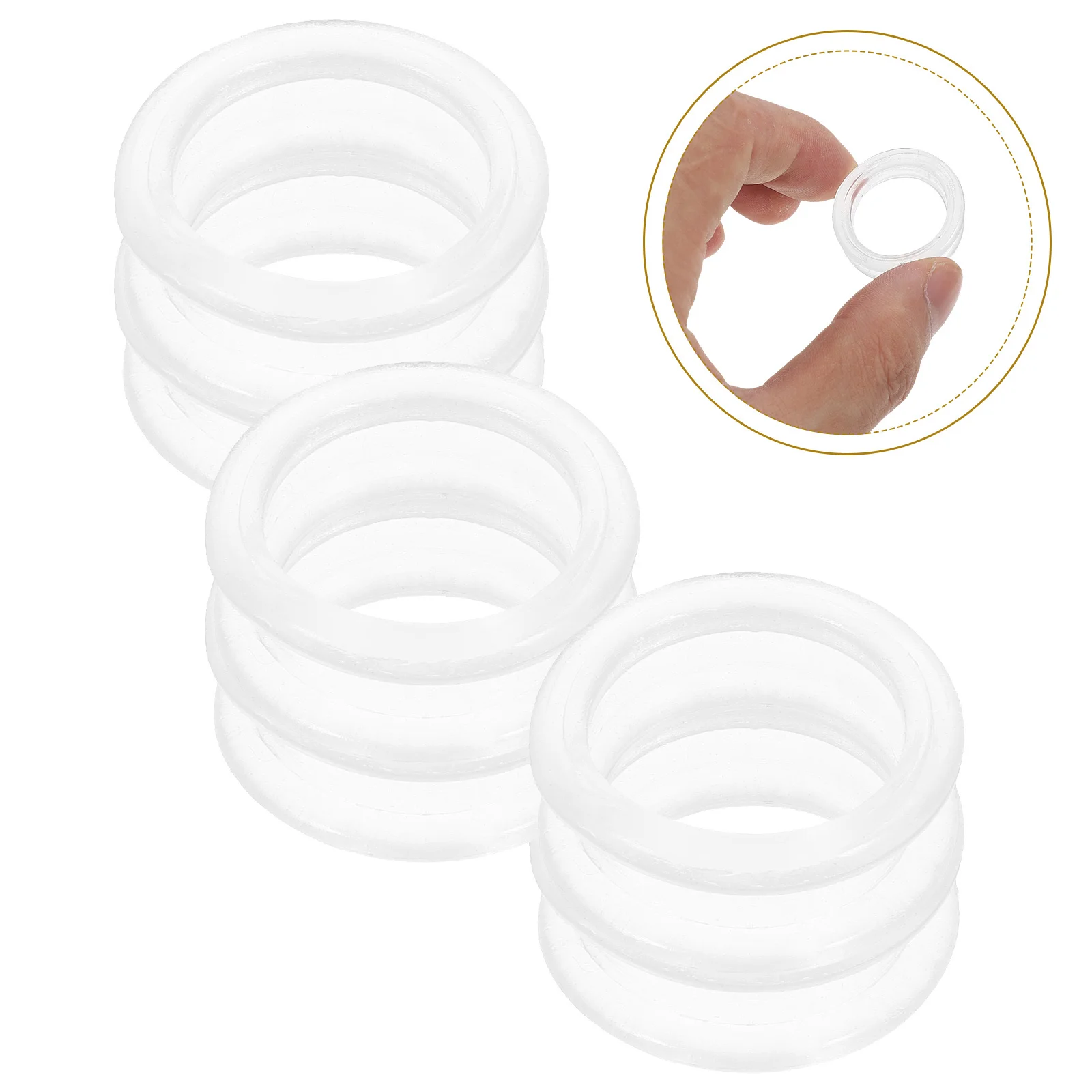 

10Pcs Scissors Silicone Finger Rings Anti-Skid Supple Pet Styling Scissor Insert Protector Accessories Scissor Finger Ring