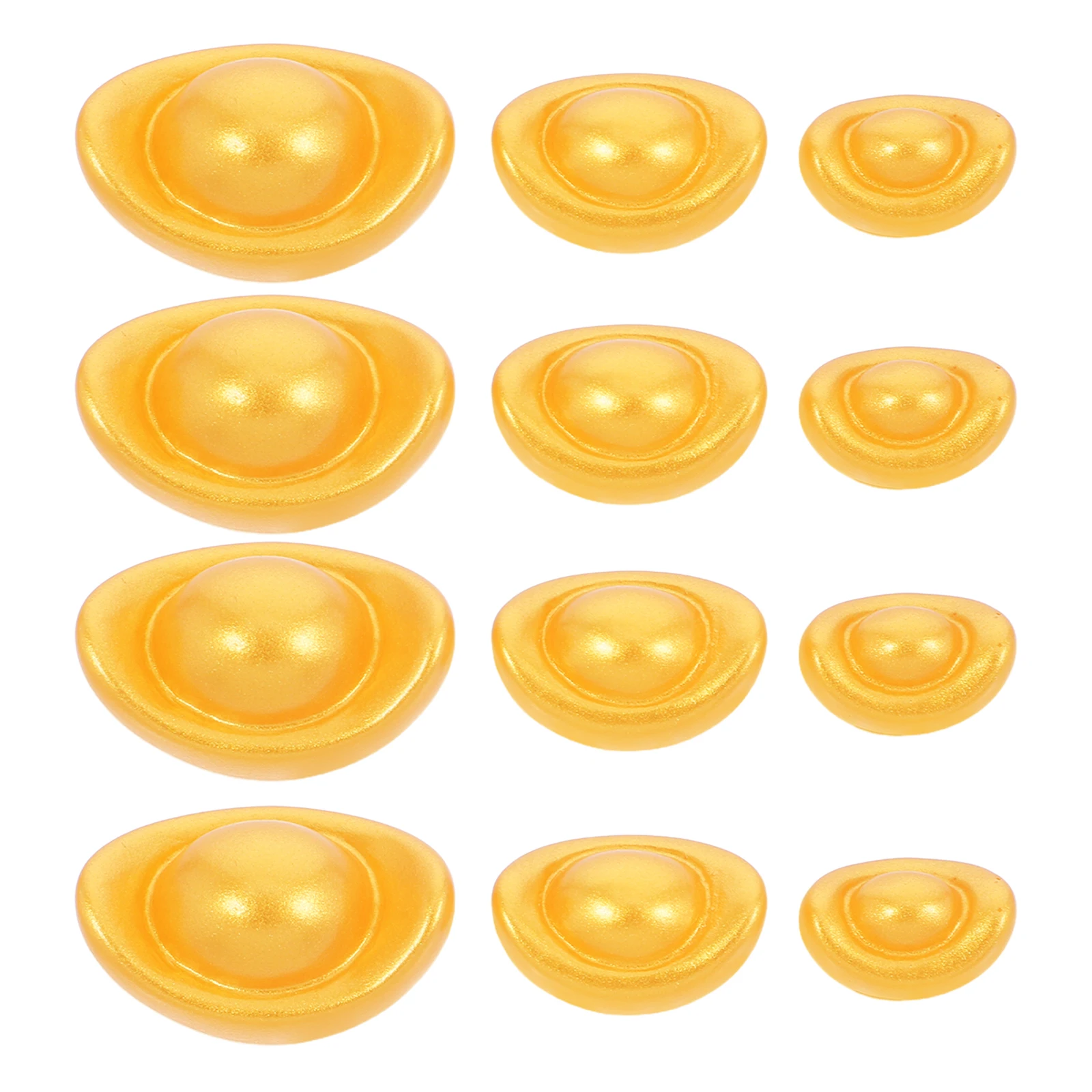 30 Pcs Mini Gold Ingot Crafts Chinese New Year Figurine Golden Decor Wealth Arrangement Symbol