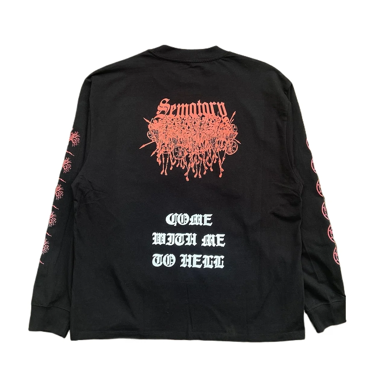 Portrait American Retro Heavy Duty Wide Thread T-shirt Long Sleeve for Men
