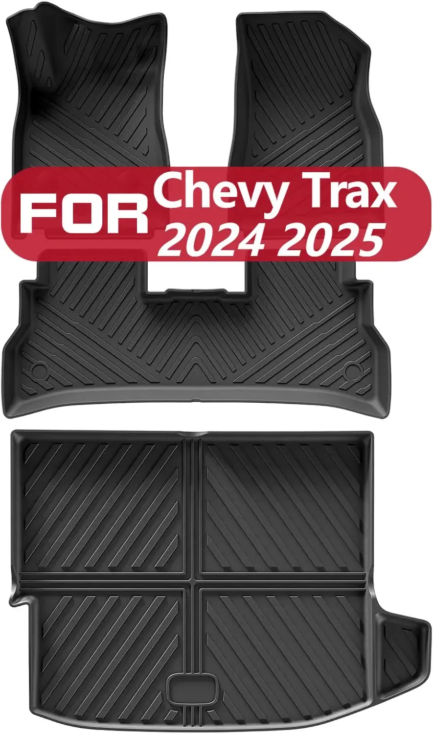 الحصير وسجادة أرضية لملحقات تشيفي تراكس لعام 2024 2025 جميع الأحوال الجوية بطانات أرضية TPE بطانة صندوق السيارة وسادة التمهيد الصف الأول والثاني المضادة للـ #1