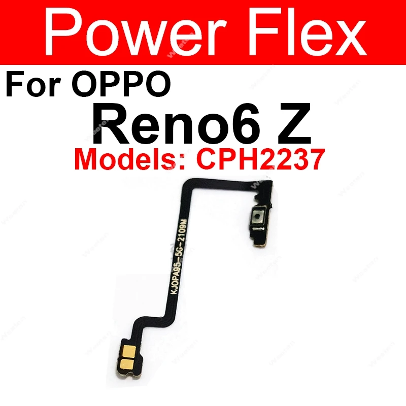 Power Volume Flex Cable For OPPO Reno6 Z Reno 6 Z 6Z 5G CPH2237 Power Volume Side Button Flex Ribbon Replacement Repair Parts