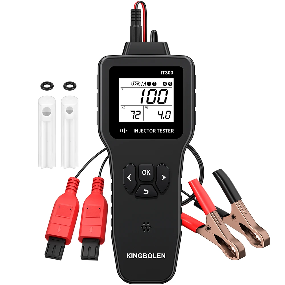 2026 New KINGBOLEN IT300 Achieve Easy Fuel Injector Diagnosis DC 12V/5V Test/Clean 2 Injector Simultaneous