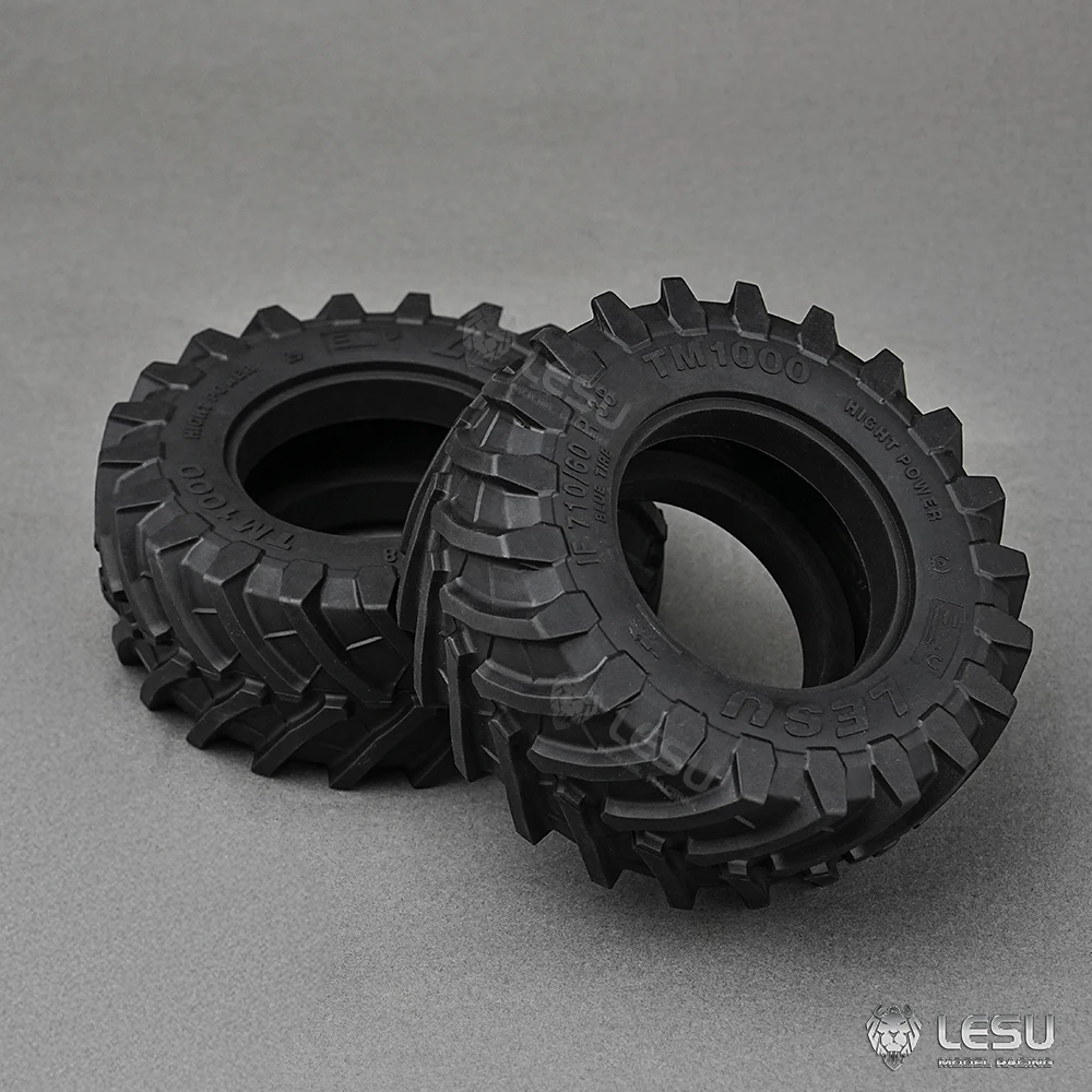 Spare Parts Rubber Rear Wheel Tire Tyre Accessories for Toys LESU 1/14 RC Hydraulic Tractor AOUE 1050 Car Vehicle Model