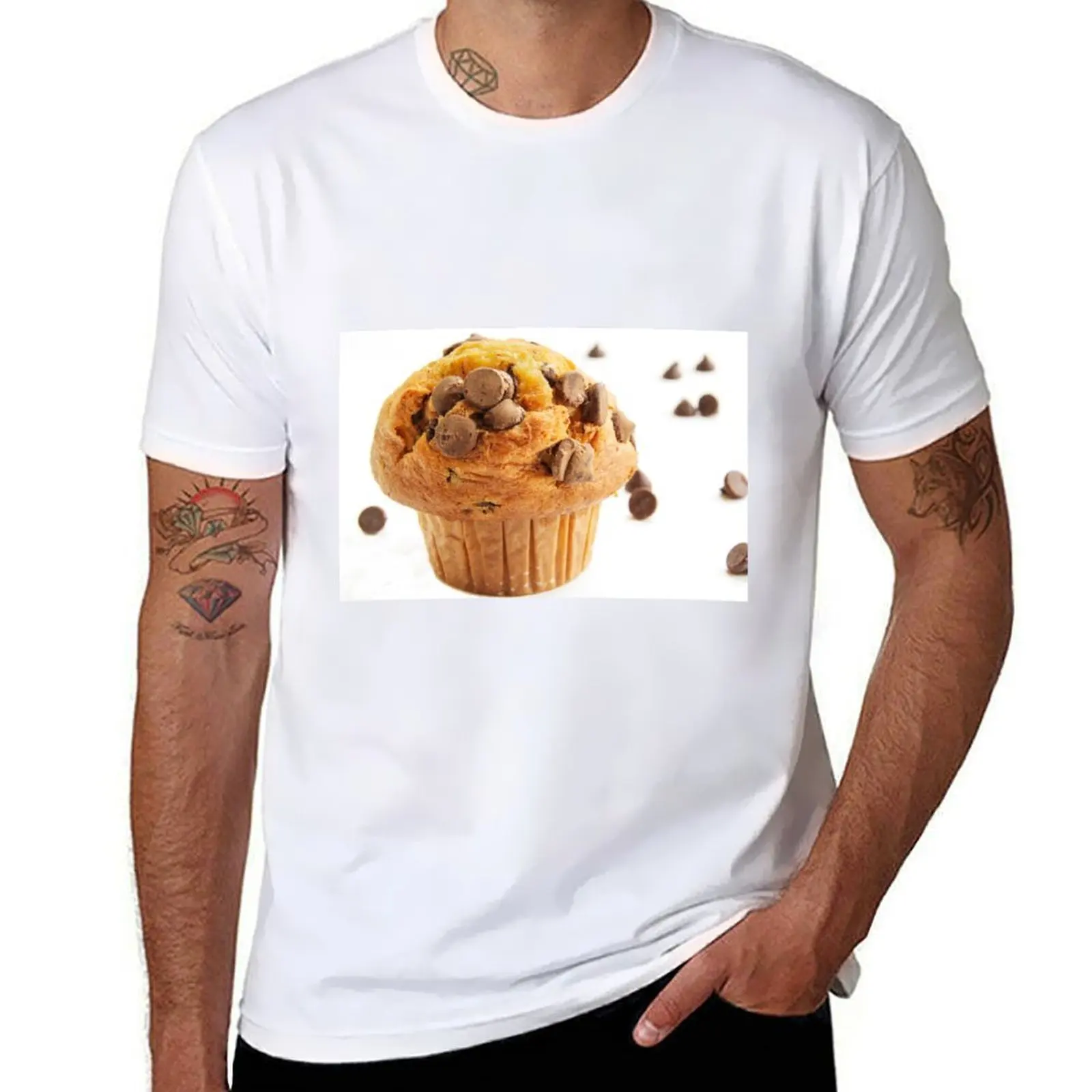 

Chocolate chip muffin T-Shirt t shirts for man slim fit man t shirt luxury T-shirt