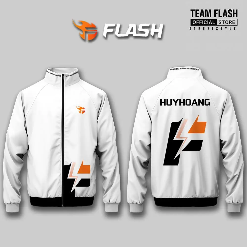 New spring and autumn teamflash e-sports club uniforms players' daily casual jackets men's and women's stand-up collar jackets