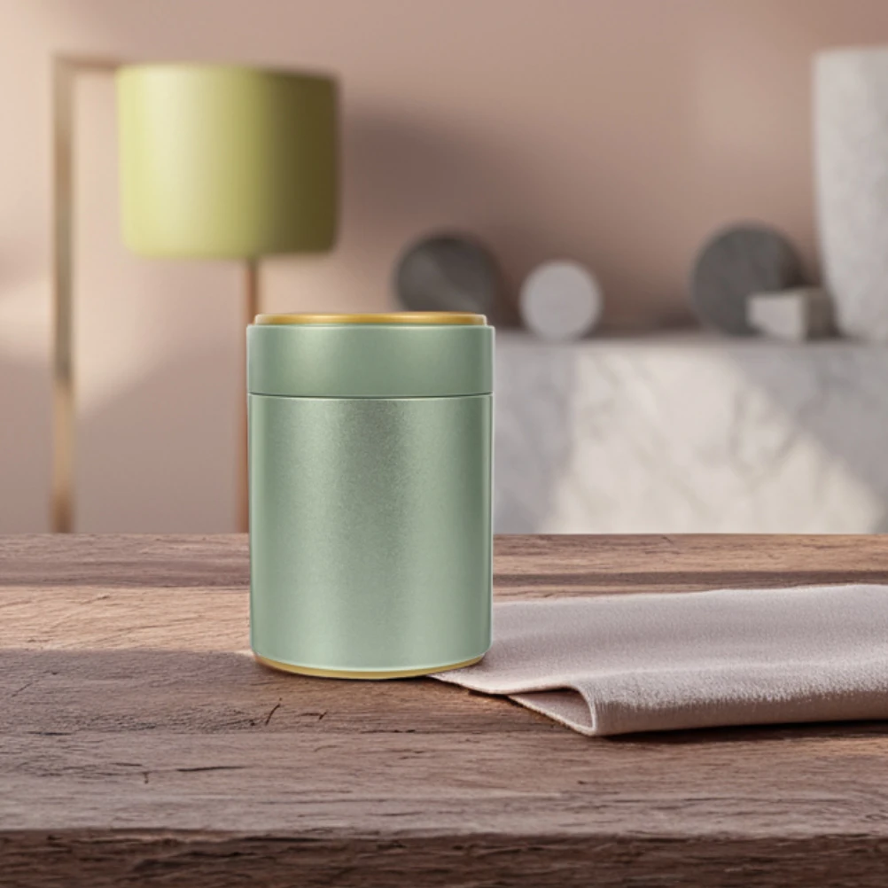 

2pcs Tea Canisters Airtight Tinplate Containers for Loose Leaf Tea Metal Storage Jars with Lid Preserving Flavor