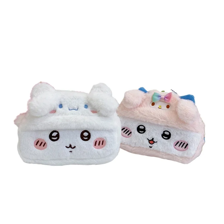 Cute Cartoon Chiikawa Plush Storage Bag Fit Kawaii Large Capacity Beauty Toiletry Makeup Bag Pencil Casegirl Heart Birthday Gift
