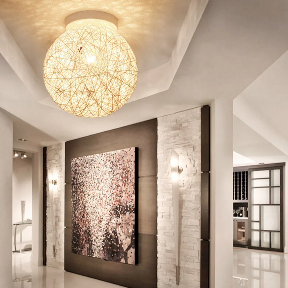 

Rattan Ball Lamp Aisle Lamp Living Room Lights Household Ceiling Lamp Decorative Lamp