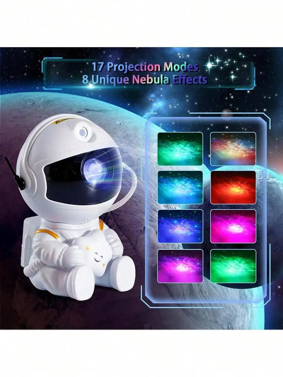Astronaut Galaxy Projector, Remote Control, Starry Nebula Light for Bedroom & Gift