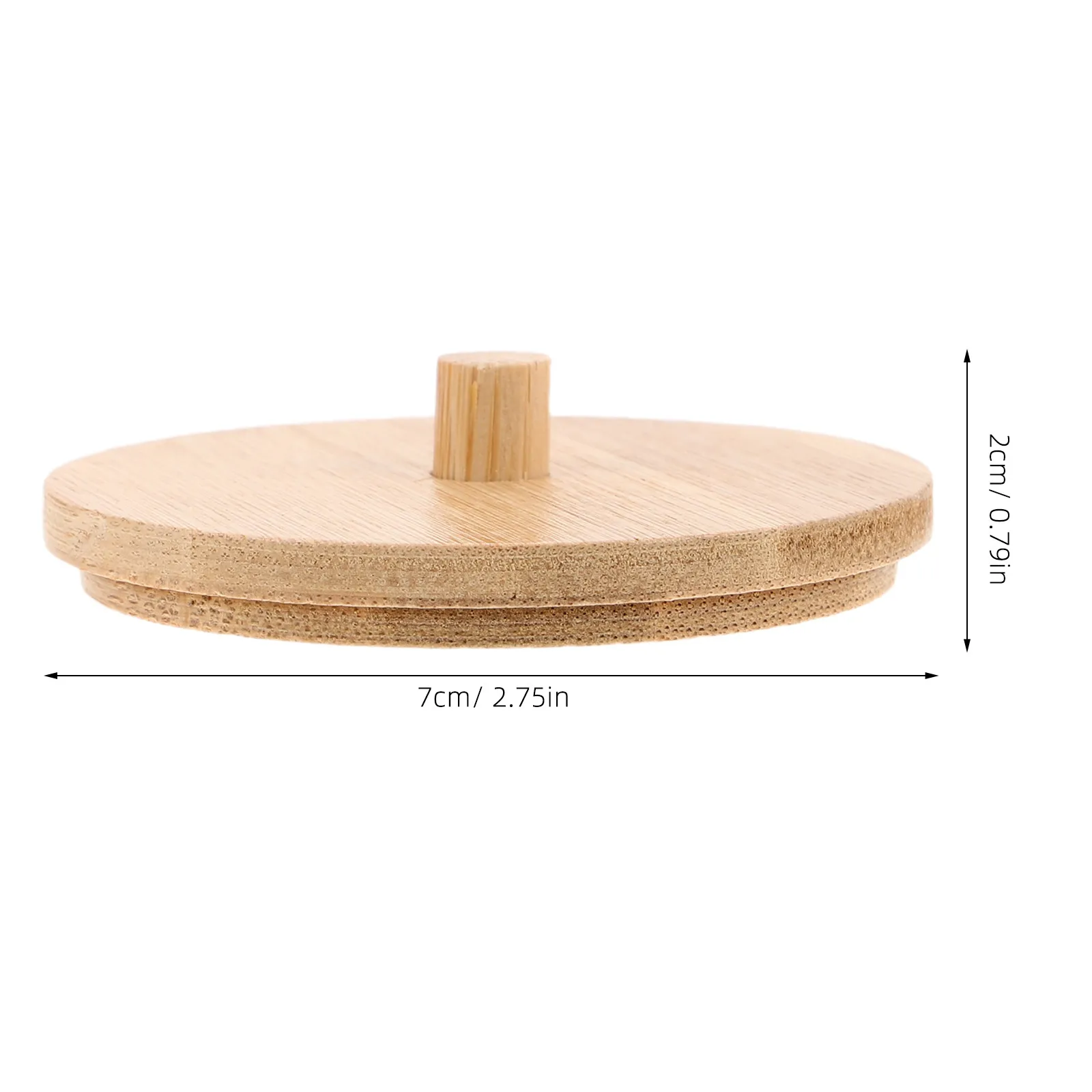 10Pcs Round Bamboo Cotton Swab Holder Lid - Moisture Resistant Minimalist Cap for Clear Canister Apothecary Jar Home Decor view 6
