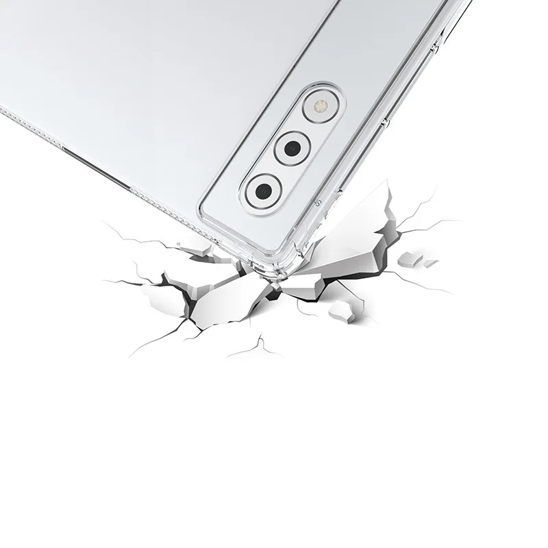 Para lenovo yoga pad pro ai 12.7 2024 caso claro tpu escudo traseiro para lenovo yoga pad pro ai 4 sacos de ar capa à prova de choque
