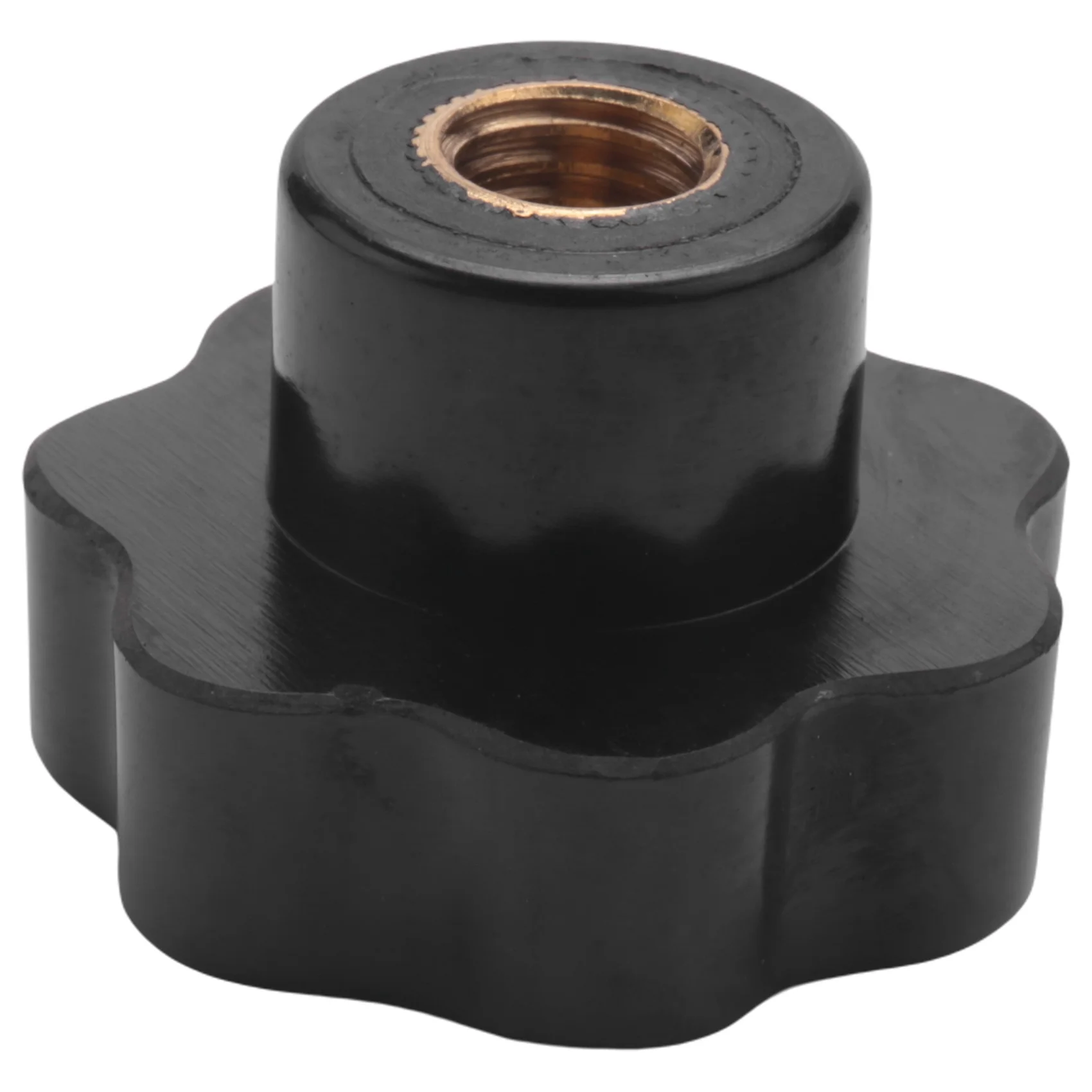 A11I 3 ชิ้น M10 10 มิลลิเมตร Dia ด้ายพลาสติกสีดํา Star Head Clamping Knob Grip