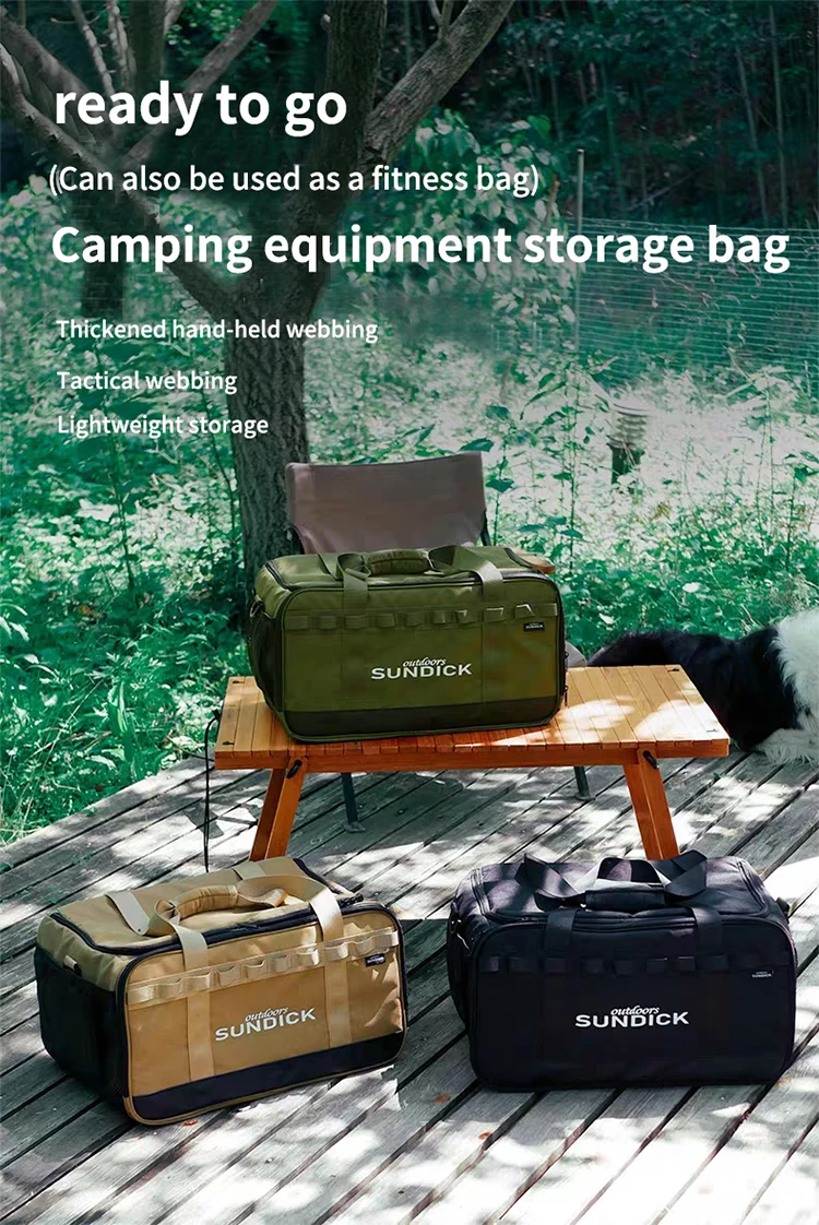 Outdoor-Camping-Picknick-Aufbewahrungstasche mit Fächern für Schüsseln, Teller, Stäbchen, Löffel - 3 Farben Verfügbar – Detail 1