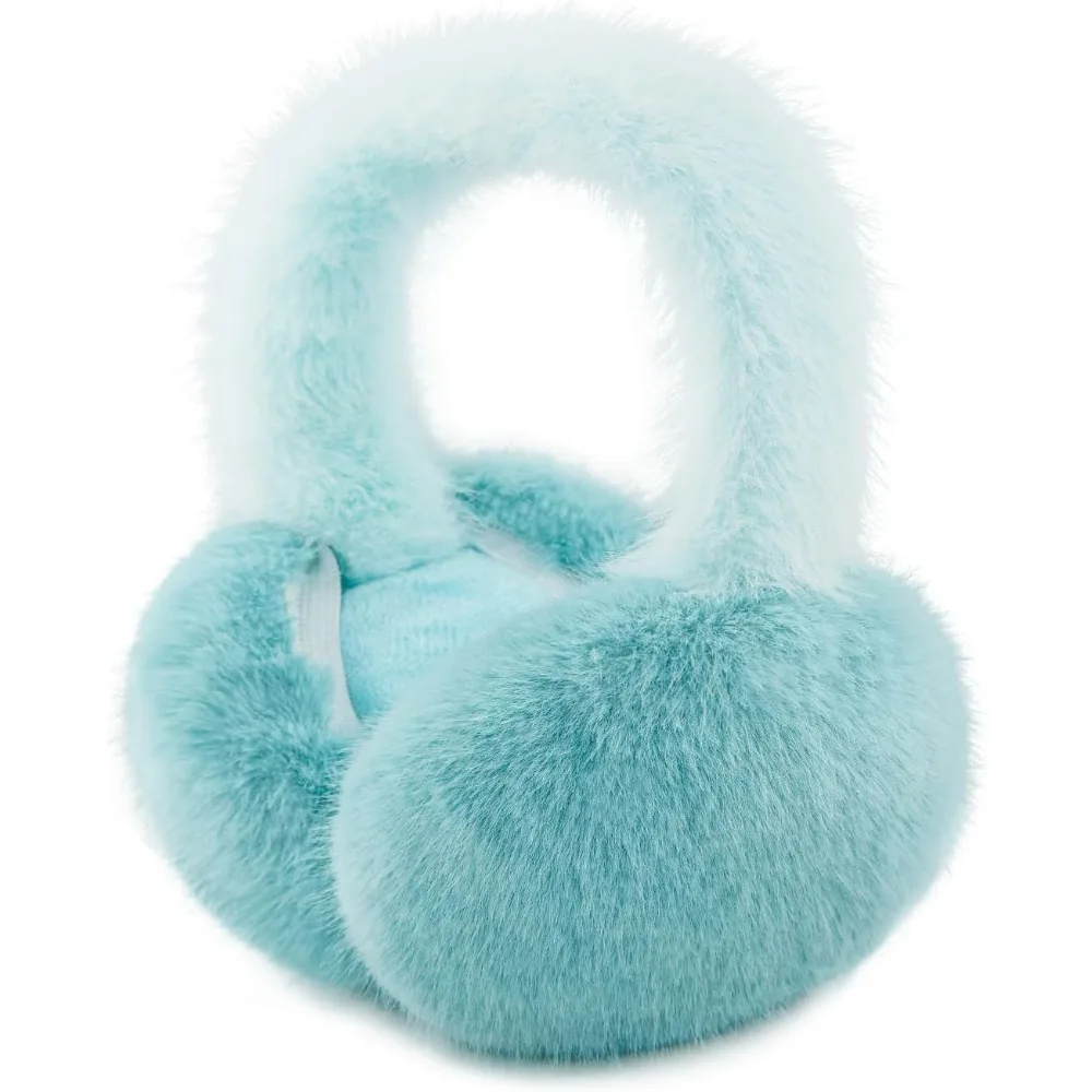 

Складные наушники для женщин, пушистые наушники для холодной погоды, зимняя теплая повязка на голову, милые гетры с напуском