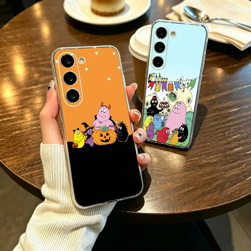 B-Barbapapa-S CARTOON  Phone Case For Samsung A05 A54 A34 A24 A14 Cover Transparent Silicone Phone Cover
