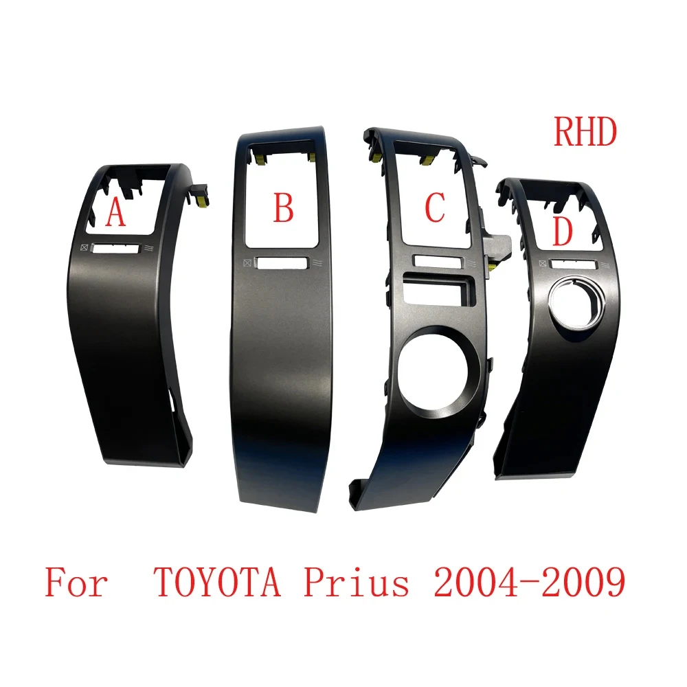 4pcs RHD For Prius 2004-2009 Dashboard Air Vents Trim Frame Air Conditioner Outlet Panel Cover Chrome