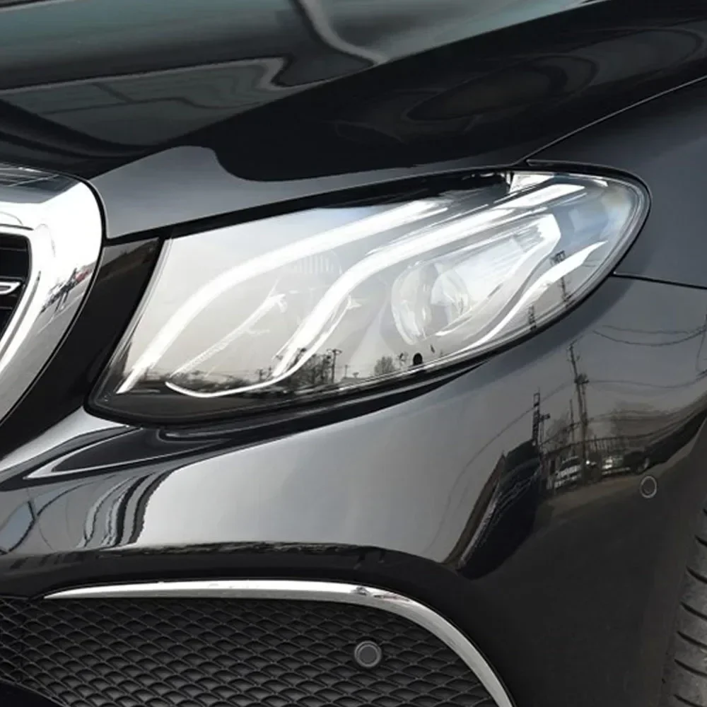 لمرسيدس بنز E-Class W213 E200L E300L E320L 2016-2020 الجبهة العلوي غطاء زجاجي المصابيح الأمامية شفافة قذيفة عدسة