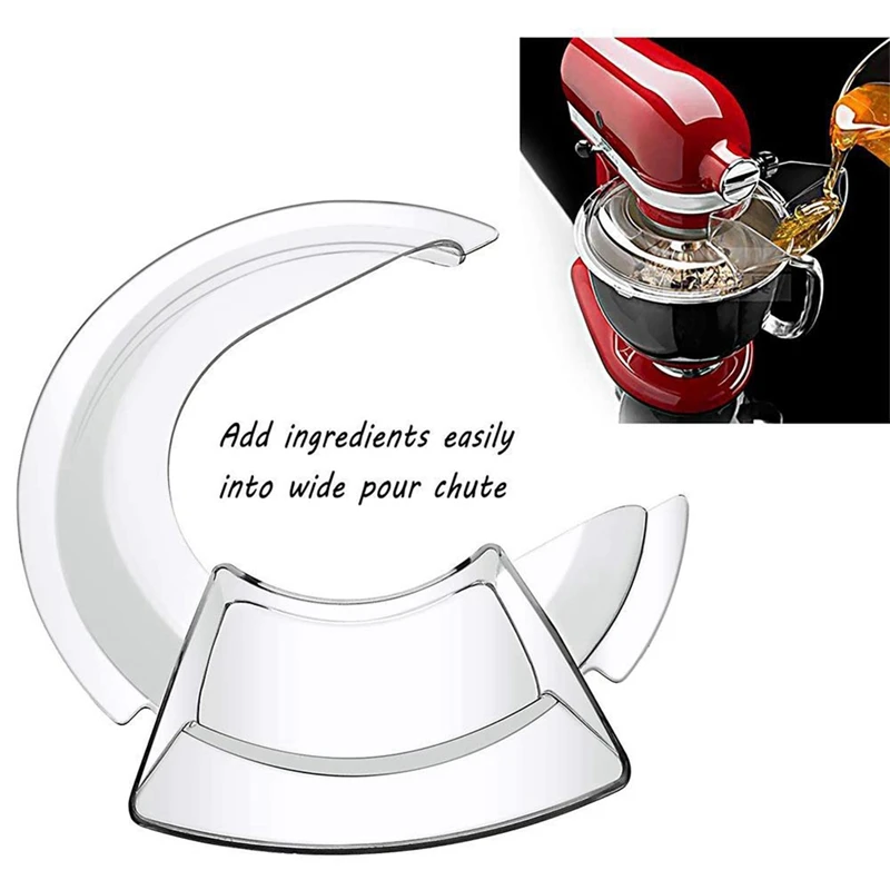 For Kitchenaid Pouring Shield Replacement Attachment For 4.5-5T Bowls Fits Kitchenaid KSM500PS KSM450 Mixe KN1PS