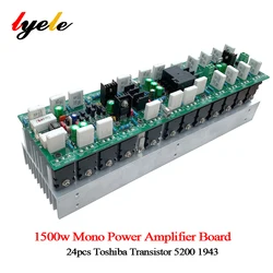 LYELE 1500w Mono Power Amplifier Board 24pcs Toshiba Transistor 5200 1943 with Circuit Protection High Power  Audio Amplifier