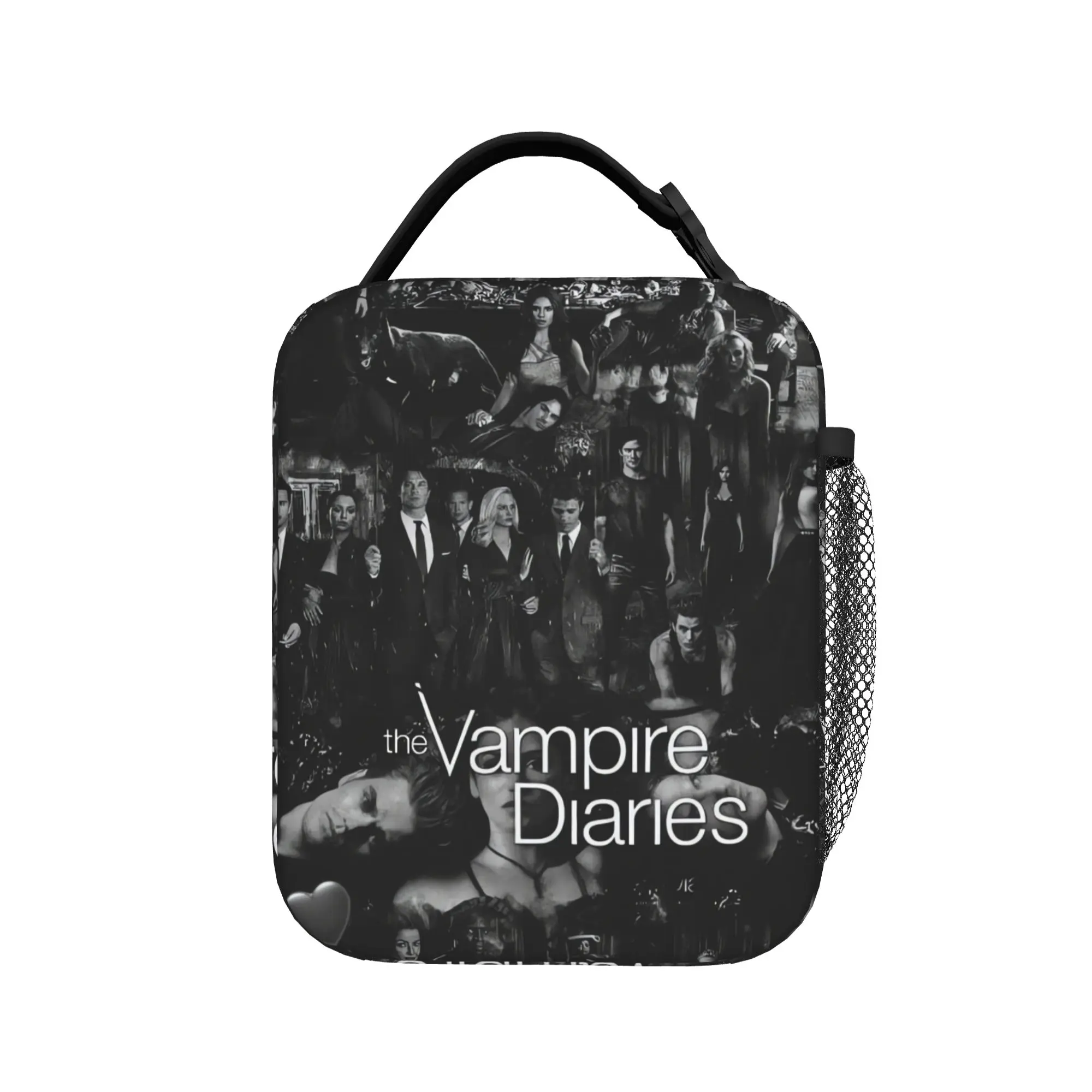 The Vampire Diaries  (19) Lunch Bag  Casual Lunch Box Travel Portable Thermal Lunch Bags For Men Oxford Print Cooler Bag