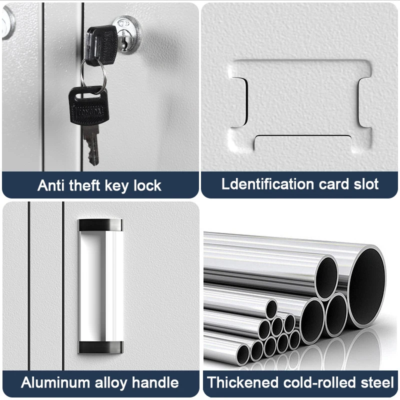 Modern Design Metal Storage Locker Lockable Steel Workshop Office Wardrobe Storage Locker