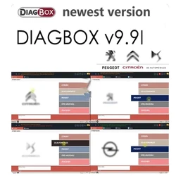 2023 Nieuwe V9.91 Diagbox V9.96 Reparatie Diagnose Software Laatste Volledig Werkt Voor Peugeot Versie Voor Citroen Diagnostische Vm Ver