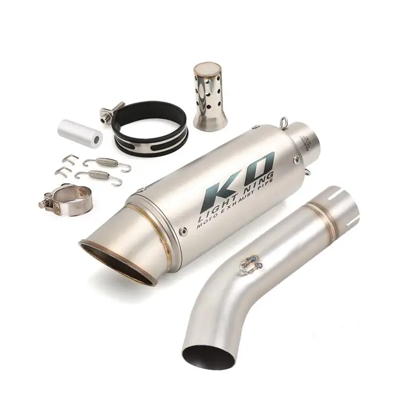 Motorcycle Exhaust System Muffler Tail Pipe Mid Link Tube Stainless Steel 51mm For Lexmoto LXR125 LXR 125SE LXR380 2019-2025
