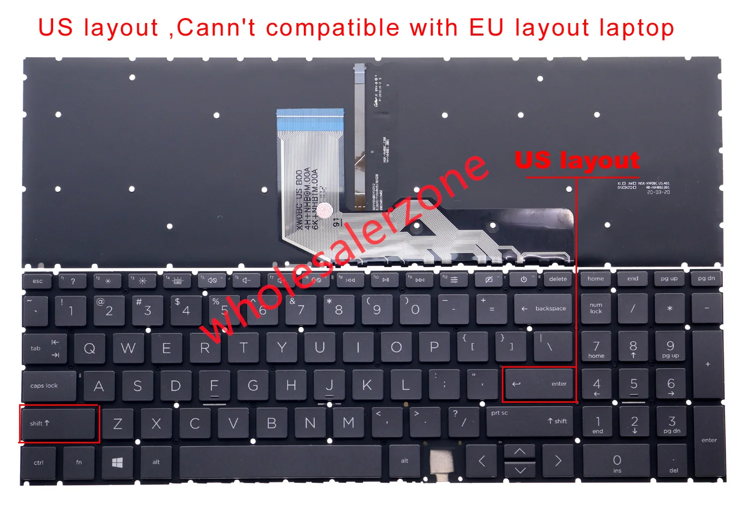 لوحة مفاتيح جديدة بإضاءة خلفية لسلسلة HP ENVY 17-CG 17-CGxxxx 17-CG0019NR 17-CG1029NR 17-CG0010CA 17-CG0008CA 17T-CG000l 17-cg1656ng #1