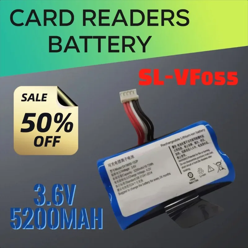 

3.6V 5200mAh for Verifone X970 X990 SX18650-1S2P Card Readers Battery