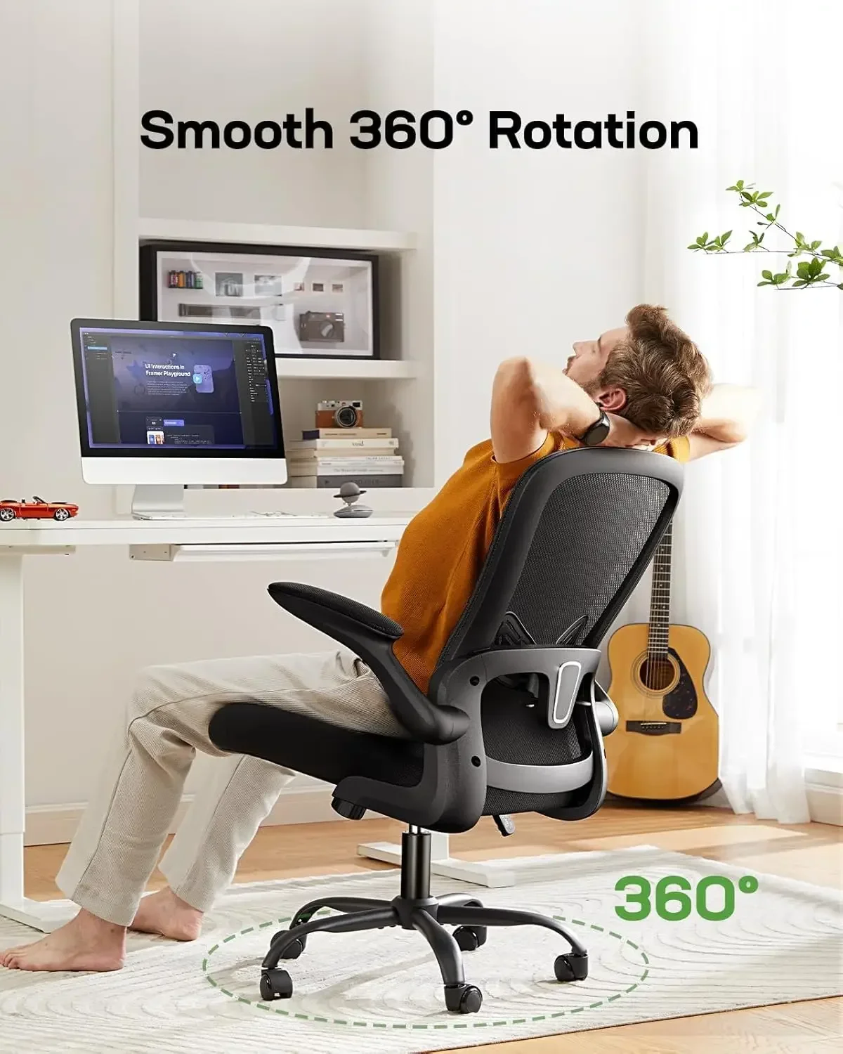 Office Chair Ergonomic-Desk Chair: Mesh Back Home Office Chair with Adjustable Lumbar Support, Computer Desk Chair