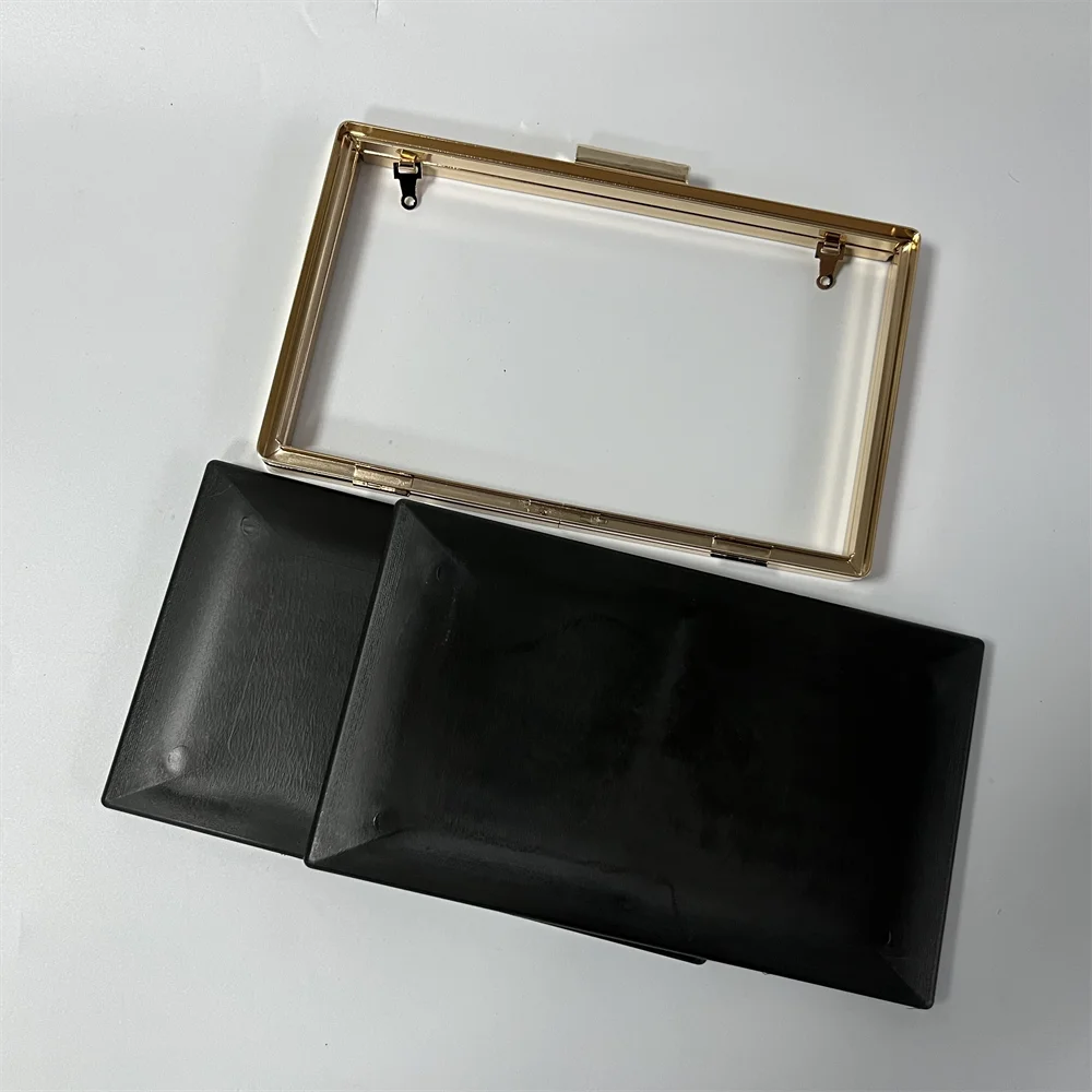 20x12 Cm ramka skrzyni pudełko twarda obudowa ślubne portmonetka ramka dla druhny materiał na ramę sprzęgła z haczykiem złoty kolor srebrny — zdjęcie 6
