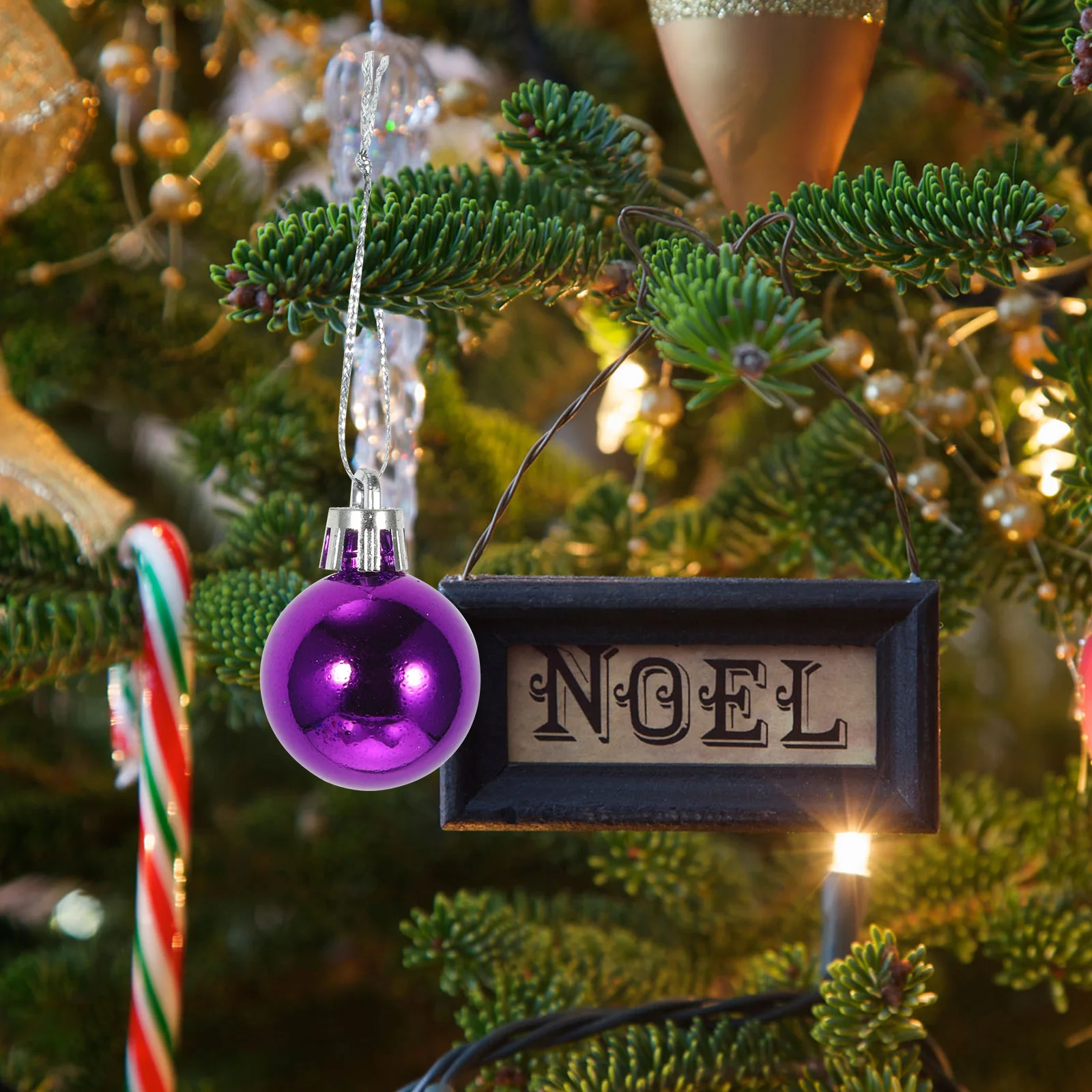 

24Pcs Xmas Tree Balls Multi-Color Christmas Decoration Props Lightweight Pendant Ornaments Party Supplies Hanging Tree Ball