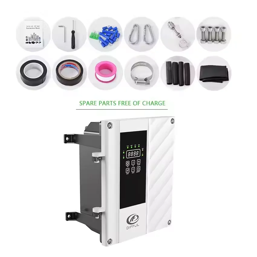 مضخة مياه غاطسة تعمل بالطاقة الشمسية، محرك تيار مستمر بدون فرش، جهد واسع