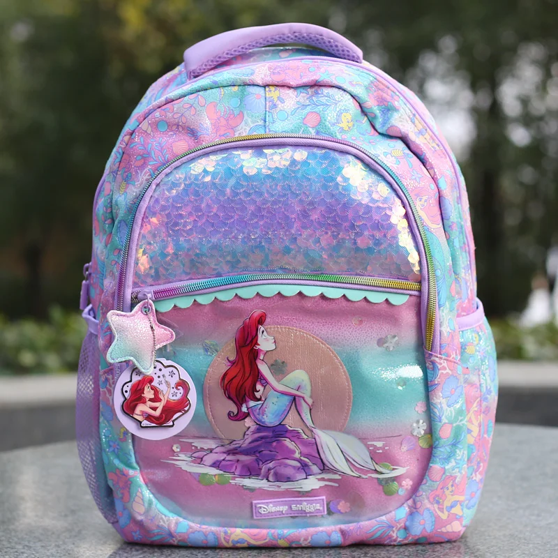 Disney Kawaii Mermaid Ariel Princess School Bag Pencil Case Notebook Stationery Set Student Lunch Bag Backpack Girl Birthday Gif