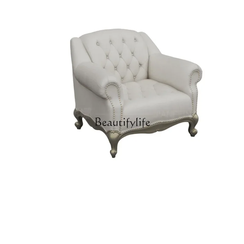 

FGHigh-end fabric sofa living room villa light luxury sofa combination