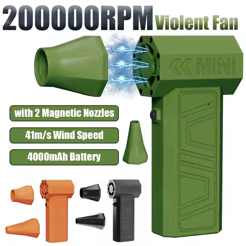 X3-A3 New Jet Dry Blower 200000RPM Super Power Turbo Jet Fan Type-C Charging 41m/s Wind Speed Car Electric Air Duster Hair Dryer