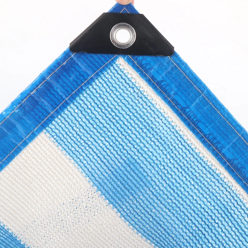 Blue White Stripe Anti-UV Sunshade Net HDPE Garden Shading Awning Balcony Privacy Fence Mesh Outdoor Sun Canopy Cover Netting