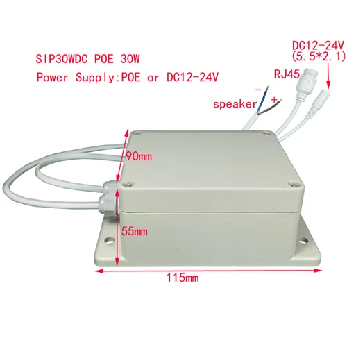 Imagen 2 del producto Módulo PCB de altavoz de red SIP POE compatible con salida de fuente de alimentación POE o DC12-24V 30W con amplificador de potencia para exteriores