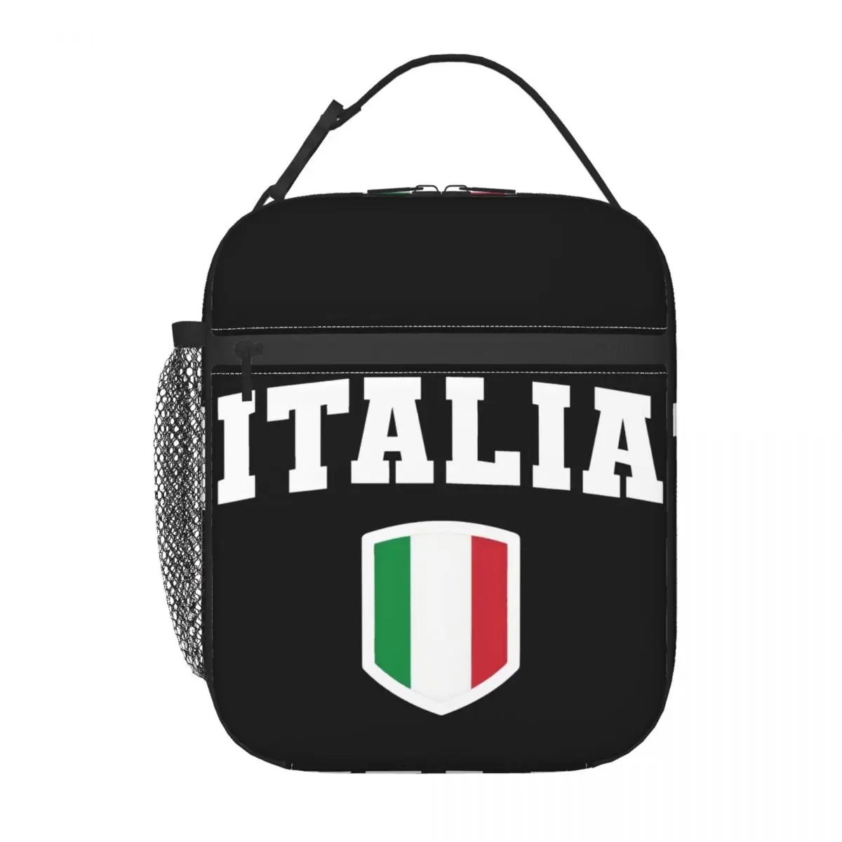 

Italia Italy With Italian Flag Insulated Lunch Bag Tote Food Handbag