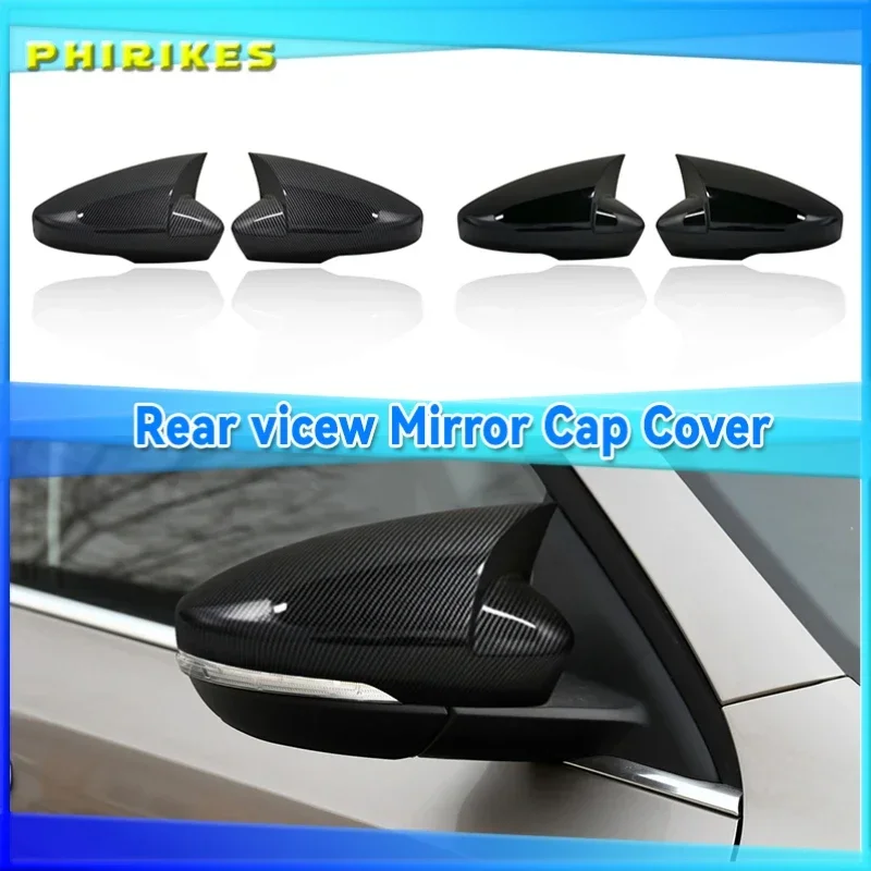 

FOR SKODA OCTAVIA 3 A7 2013-2019 2 PCS ABS PIANO BLACK SIDE MIRROR COVER GLASS PROTECTION CAR ACCESSORIES MODIFIED EKİPMAN