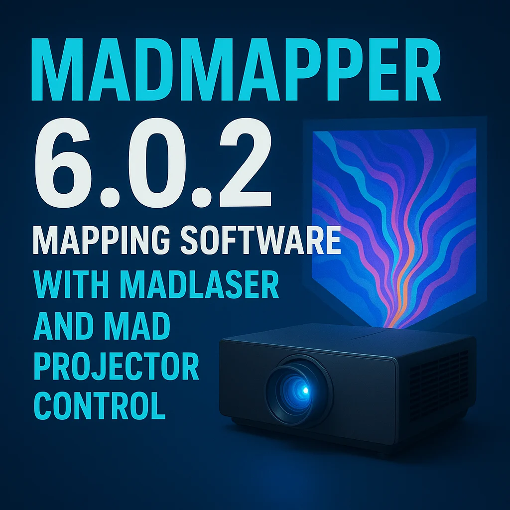 MadMapper 6.0.2 with MadLaser and Projector Control for Visual Mapping and Stage Projection
