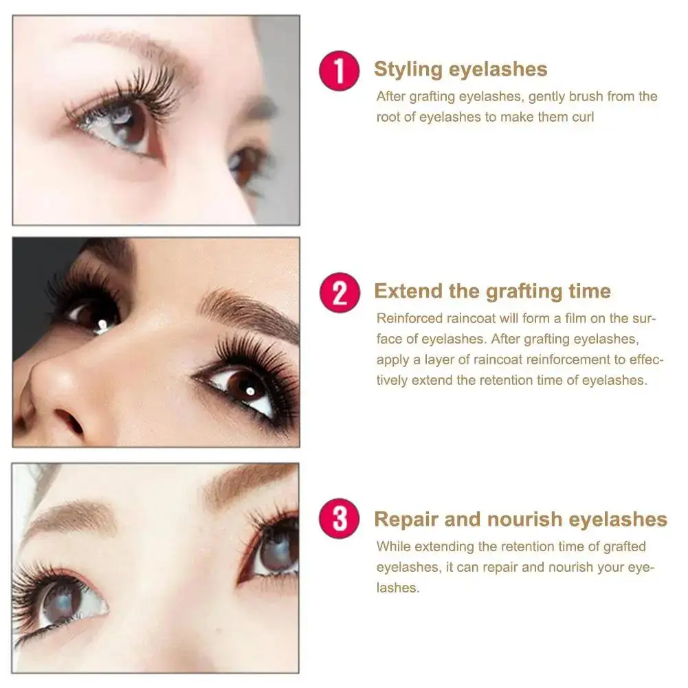 10Ml Transparante Wimpercoating Versterken Wimperextensions Voeden Natuurlijke, Langdurige Wimperstylingvloeistof