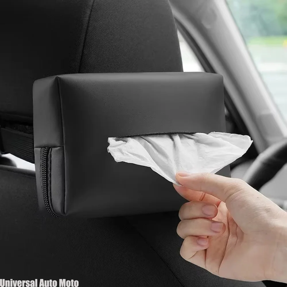 Car Tissue Box Sunshade Seat Backrest Suspension Holder Armrest Box Storage Organizer for Vehicle Interior Organization